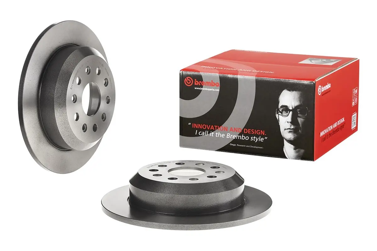 Brembo 08N35211 Uv-Coated Premium Brake Rotors – Drilled & Slotted, Front Fitment 1