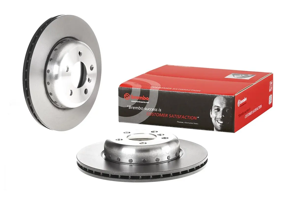 Brembo Uv-Coated Brake Rotors - Drilled & Slotted, Front Pair, 09.C410.13 1