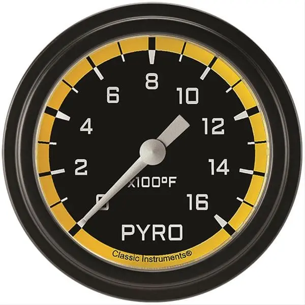 Classic Instruments Ax Yellow Series Analog Gauges – Dash-Mounted Set (Ax398Yblf) 1