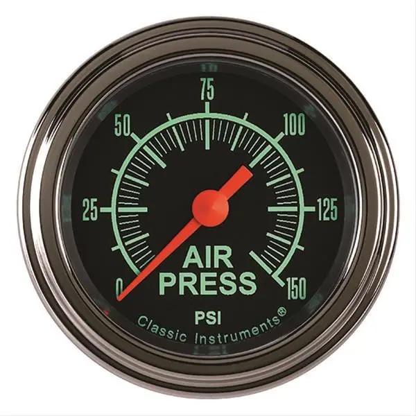 Classic Instruments G-Stock Series Gauges - 2-1/16In, Black Dial, White Needle 1