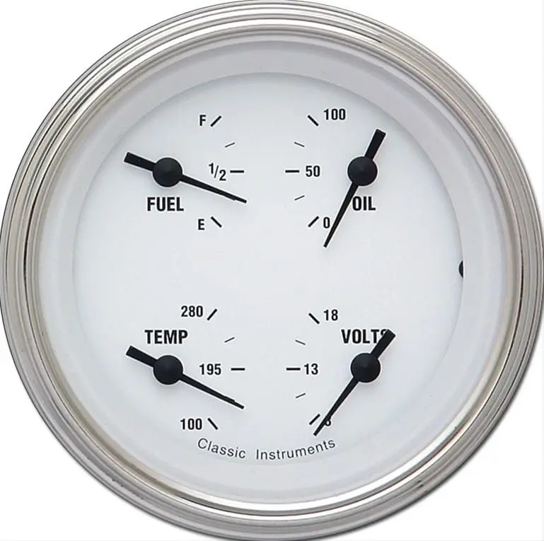 Classic Instruments Wh79Slc White Hot Series Gauge Cluster 1