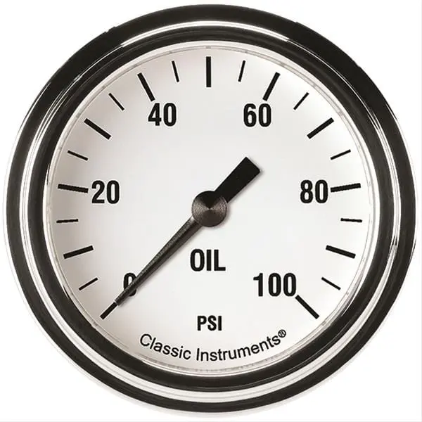 Classic Instruments Wh381Slf White Hot Series Analog Gauge Set – Full-Scale Lighting 1