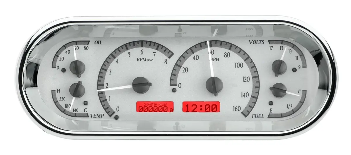 Dakota Digital Vhx-1018-S-R Recessed Oval Analog Gauge Kit 1