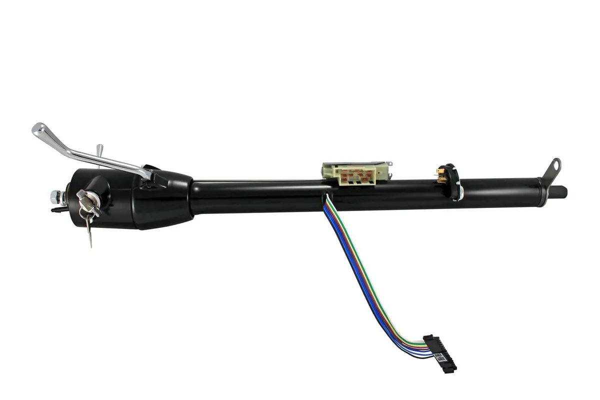 Flaming River Fr30103-28Bk Tilt Steering Column W/ Floor Shift – Black Powder-Coated, Adjustable 1