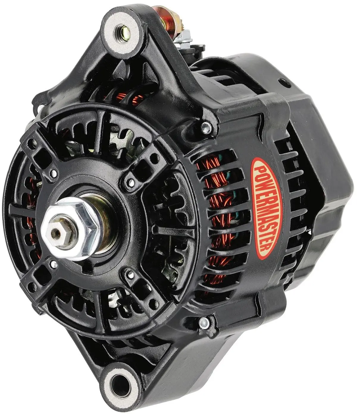 Black Pm8156 Denso-Style Race Alternator For Gm Applications 1